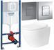 Комплект 5в1: Инсталляция Grohe Rapid + Безободковый унитаз DOBRY + клавиша цвет графит KOER/Grohe хром 3027967481 фото 1