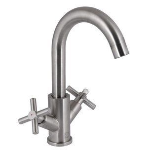 Змішувач для кухні Lidz Wind 161F двохвентильний LDWIN161FNKS46098 Nickel 2333998886 фото
