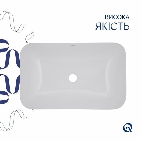 Комплект Qtap Scorpio: Раковина врізна прамокутна 610х380х150 мм White + Донний клапан PU02 2364863815 фото