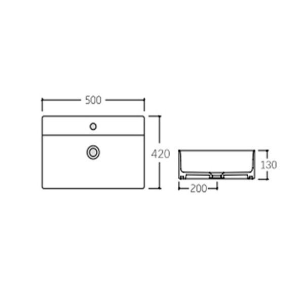 Раковина Qtap Nando LT 500х420х120 White QT12112173SWN 2302881093 фото