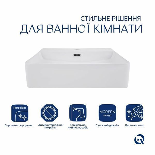 Раковина Qtap Nando LT 500х420х120 White QT12112173SWN 2302881093 фото