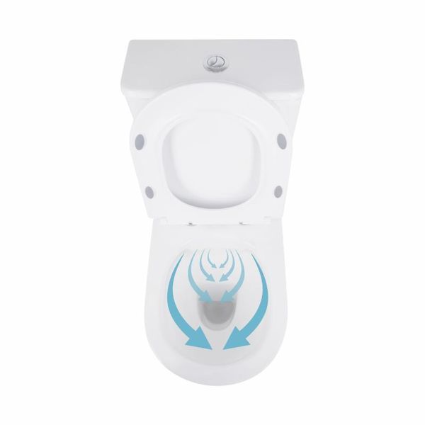 Унитаз-компакт Qtap Presto безободковый с сиденьем Soft-close QT24221217AW SD00045982 фото