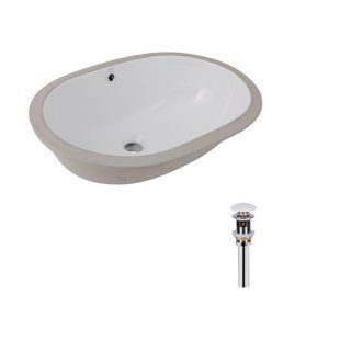 Комплект Qtap Stork: Раковина врізна овальна 560x395x195 мм White + Донний клапан PU02O 2364863818 фото
