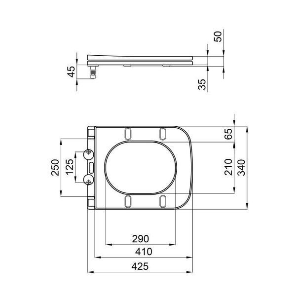 Сидение для унитаза Qtap Nando с микролифтом Slim QT12991222AW SD00049381 фото