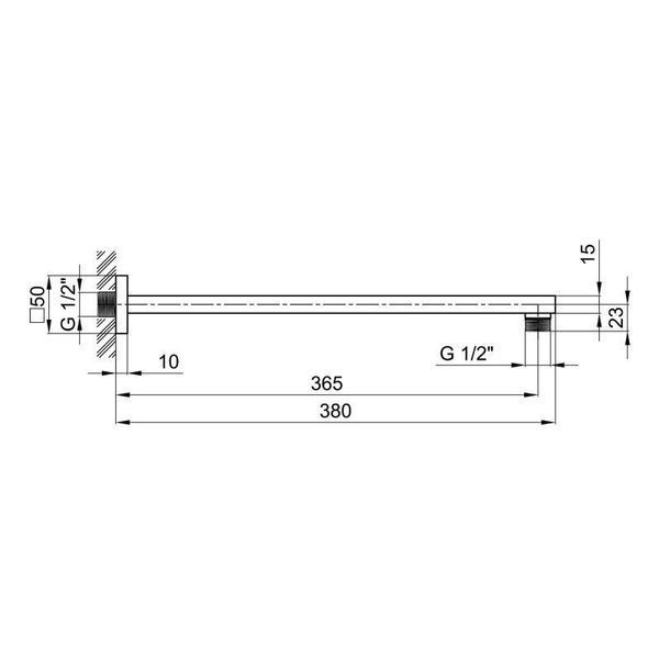 Кронштейн для верхнего душа Qtap Trubice 400NB-1 SD00042088 фото