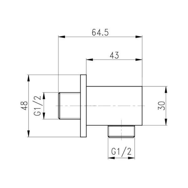 Подключение для шланга Qtap Kvad QT809810842857NB SD00048967 фото