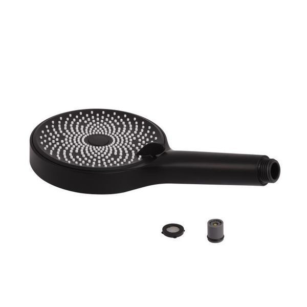 Лійка для ручного душу Qtap Rucni D 130 мм округла QTRUC125BLM45953 Black Matt 2262497185 фото