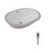 Комплект Qtap Stork: Раковина врізна овальна 560x395x195 мм White + Донний клапан PU02O 2364863818 фото 1