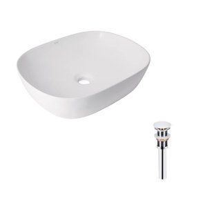 Комплект Qtap Aquarius: Раковина накладна прамокутна 465x375x115 мм White + Донний клапан PU02 2364863819 фото