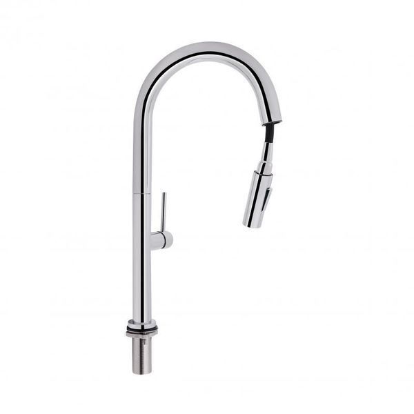 Смеситель для кухни Qtap Lenicka 9138103UC с выдвижным изливом SD00042266 фото