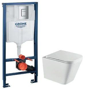 Комплект 5в1:GROHE SET Унітаз підвісний MIXXUS PREMIUM QUADRO-0301-R 2696841346 фото