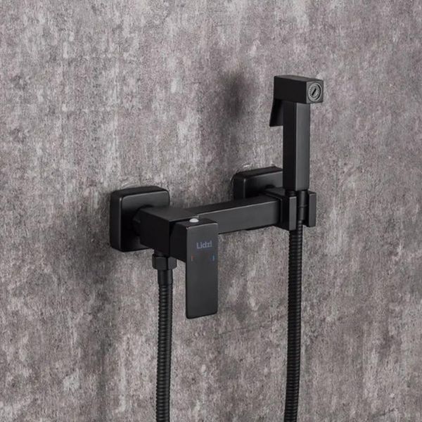 Набір для гігієнічного душу Lidz Kubis 110 Black LDKUB110BLA46104 прямокутний 2333998892 фото