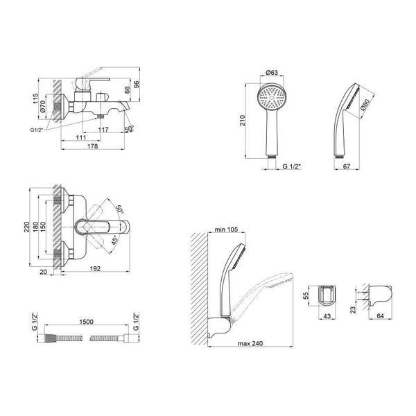 Смеситель для ванны Qtap Fresh WCR 006 New SD00028537 фото