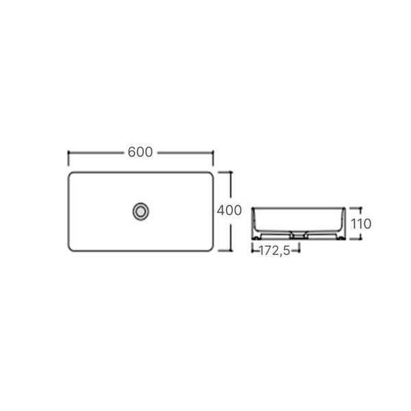 Раковина-чаша Qtap Tern 600x405x110 White QT17112174WN 2302881096 фото