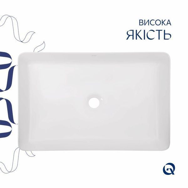 Раковина-чаша Qtap Tern 600x405x110 White QT17112174WN 2302881096 фото