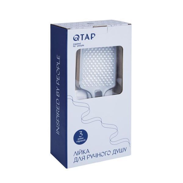 Лійка для ручного душу Qtap Rucni 140x95 мм прямокутна QTRUC125CRM45958 Chrome 2262497188 фото