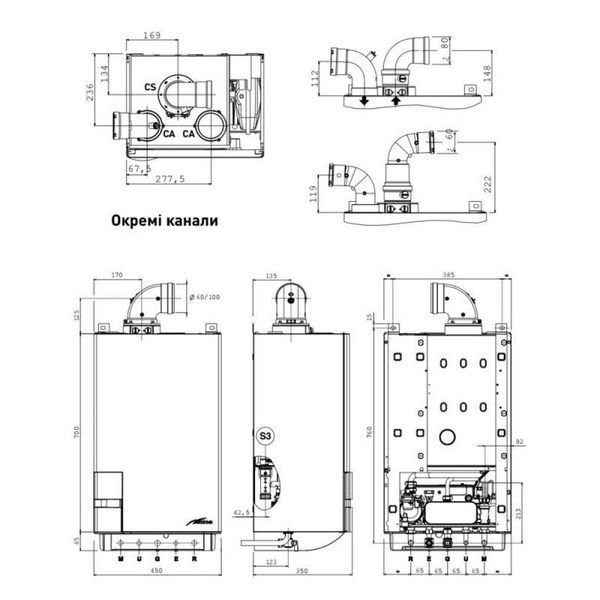 Котел газовый Sime Murelle HE 30 ErP 32 кВт двухконтурный SD00031470 фото