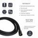 Шланг для ручного душу Qtap Hadice 1600 мм прямоугольний QTHADPVCSQ160B Black Matt SD00051170 фото 6