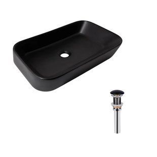 Комплект Qtap Scorpio: Раковина накладна прамокутна 550х390х120 мм Matt Black + Донний клапан PU03 2364863821 фото