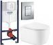 Комплект 5в1: Инсталляция Grohe Rapid + Безободковый Подвесной унитаз Taurus Ultra Quiet + клавиша хром 2913223679 фото 1