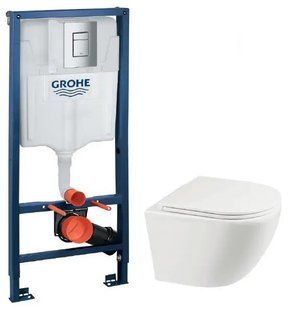Комплект 5в1:GROHE SET Унітаз підвісний MIXXUS PREMIUM ELLIPSE-0301-R 2696962907 фото