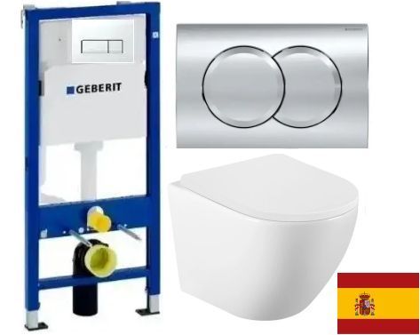 Комлект 5в1: Инсталляция Geberit DUOFIX PRO+Безобідковий Підвісний унітаз VOLLE AMADEUS Tornado 2834094434 фото
