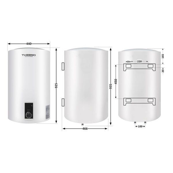 Водонагреватель электрический Thermo Alliance 100 л вертикальный сухой ТЭН 2,0 кВт D100V20J3(D)K SD00042042 фото
