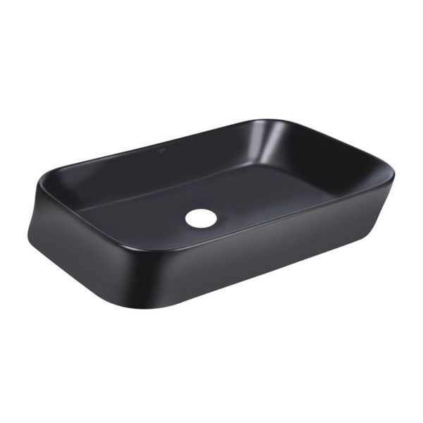 Комплект Qtap Scorpio: Раковина накладна прамокутна 550х390х120 мм Matt Black + Донний клапан PU03 2364863822 фото