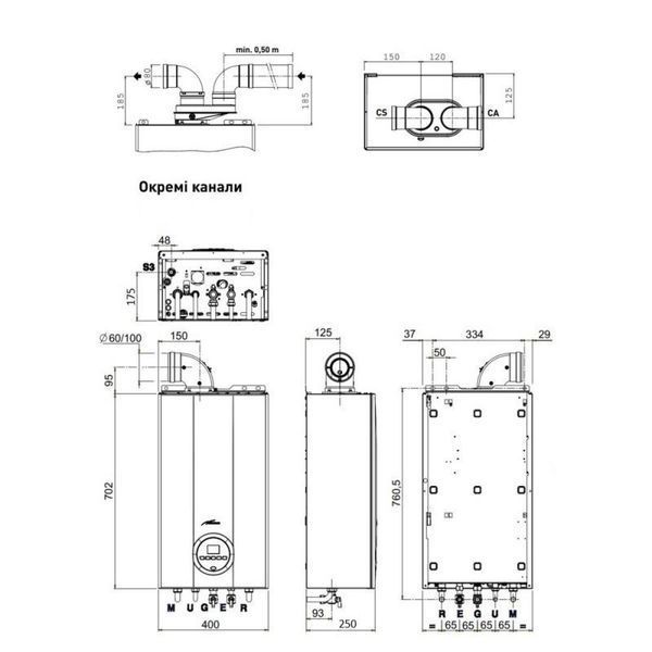 Котел газовий Sime Brava Slim HE 25 ErP 21 кВт двоконтурний SD00031473 фото