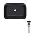 Комплект Qtap Scorpio: Раковина накладна прамокутна 550х390х120 мм Matt Black + Донний клапан PU03 2364863822 фото 1