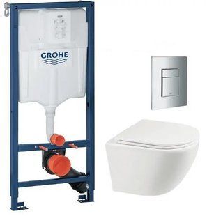 Комплект 5в1:GROHE SET Унітаз підвісний MIXXUS PREMIUM ELLIPSE-0301-T3 2696977355 фото