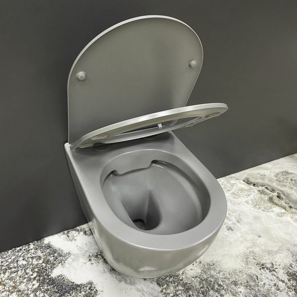 Подвесной унитаз VBI VULCANO LIGHT GREY MATT 2606332241 фото