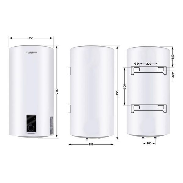 Водонагреватель Thermo Alliance 50 л SLIM вертикальный, сухой ТЭН 2,0 кВт D50V20J(D)1-K SD00042045 фото
