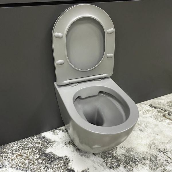 Подвесной унитаз VBI VULCANO LIGHT GREY MATT 2606332241 фото