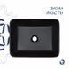 Комплект Qtap Tern: Раковина накладна прамокутна 475х370х140 мм Matt Black + Донний клапан PU03 2364863829 фото 4