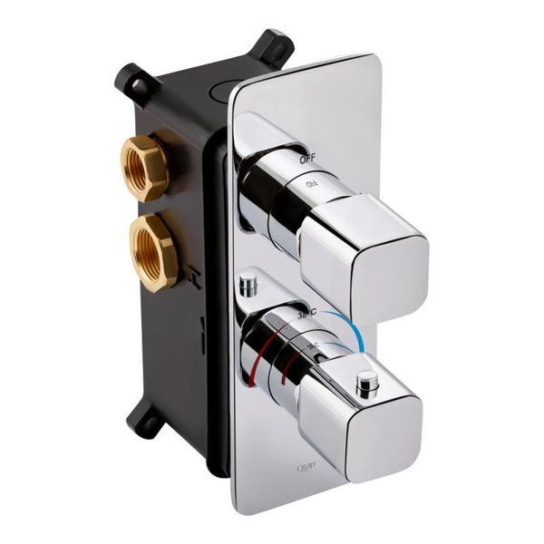 Смеситель термостатический скрытого монтажа для душа Qtap Votice 65T105NGC для трех потребителей SD00041876 фото