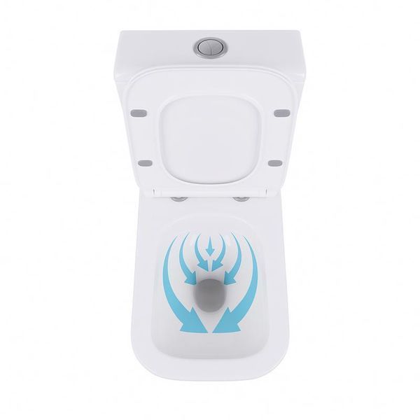 Унитаз-компакт Qtap Crow безободковый с сиденьем Soft-close QT05222170W SD00036221 фото