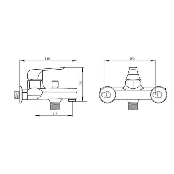 Смеситель для ванной Brinex 35B 006 SD00036352 фото