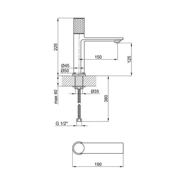 Змішувач для раковини Qtap Brno 1067103K SD00047500 фото