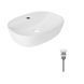 Комплект Qtap Scorpio: Раковина накладна овальна 505x385x120 мм White + Донний клапан PU02 2364863858 фото 1