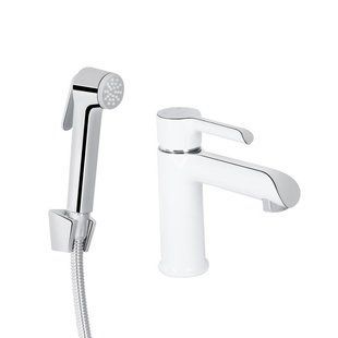 Змішувач для раковини Qtap Grand (з гігієнічним душем) QTGRA272CRW45671 Chrome/White 2303865955 фото