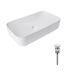 Комплект Qtap Tern: Раковина накладна прамокутна 605x350x140 мм WHITE + Донний клапан PU02 2364863848 фото 1