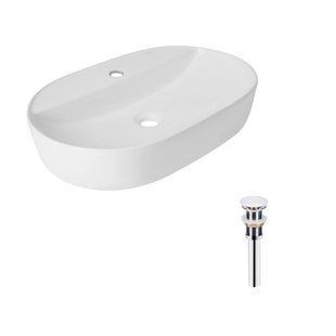 Комплект Qtap Scorpio: Раковина накладна овальна 610x400x120 мм White + Донний клапан PU02 2364863859 фото