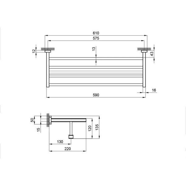 Полиця для рушників Qtap Liberty ANT 1122 SD00031707 фото