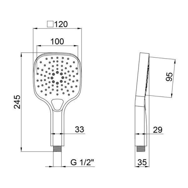 Лійка для ручного душу Qtap Rucni A121N3KCW SD00041896 фото