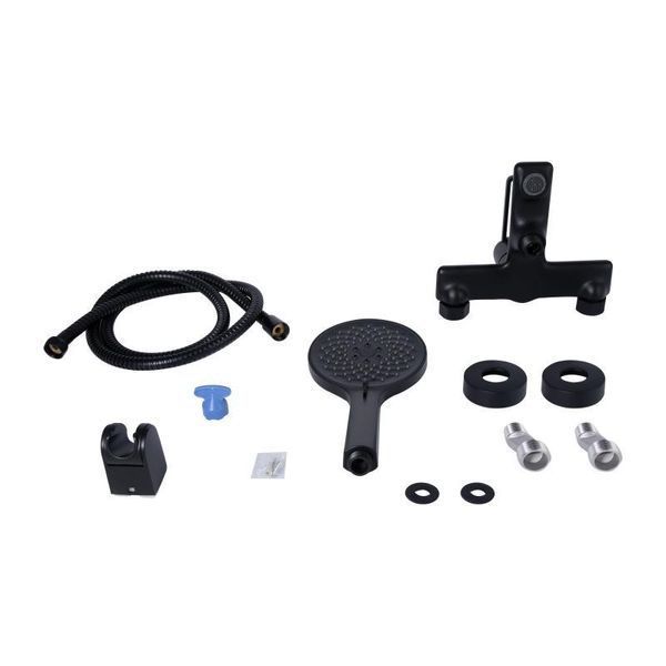 Змішувач для ванни Qtap Taurus (з душовим гарнітуром) QTTAU259BLM45662 Black Matt 2303865966 фото