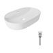 Комплект Qtap Scorpio: Раковина накладна овальна 610x400x120 мм White + Донний клапан PU02 2364863859 фото 1