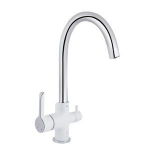 Змішувач для кухні Qtap Grand з підключенням для питної води QTGRA362CRW45668 Chrome/White 2342793048 фото