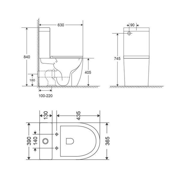 Унітаз-компакт Qtap Robin Ultra Quiet безободковий з сидінням Soft-close QT13222128AUQ1W SD00051949 фото