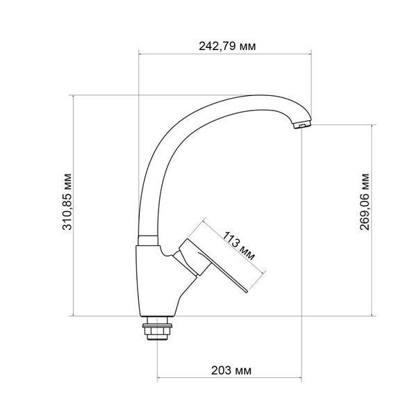 Змішувач для кухні Lidz Tani 007F (k40) LDTAN007FCRM44970 Chrome SD00051094 фото